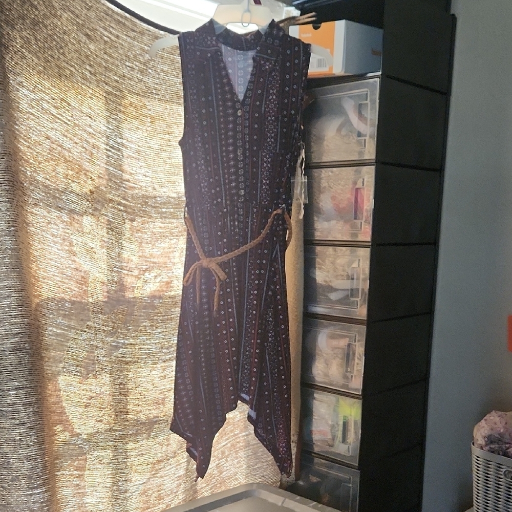 No Boundaries Asymmetrical Dress in Black and Brown